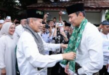 Ketum PB Mathla’ul Anwar kedatangan Menko Infrastruktur AHY dan Menteri Transmigrasi